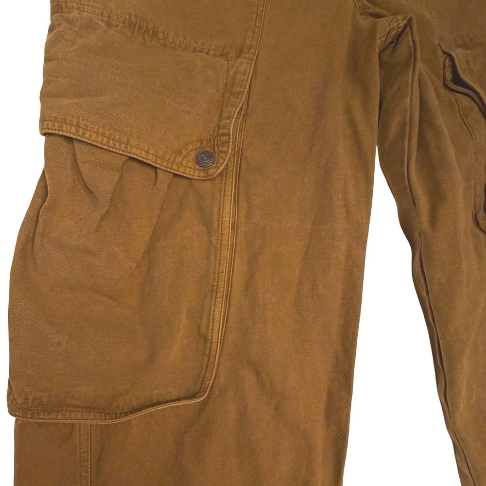 Free People Womens Brentwood Slouchy Cargo Pants Size 4 Bronze Brown Workwear - Picture 3 of 7